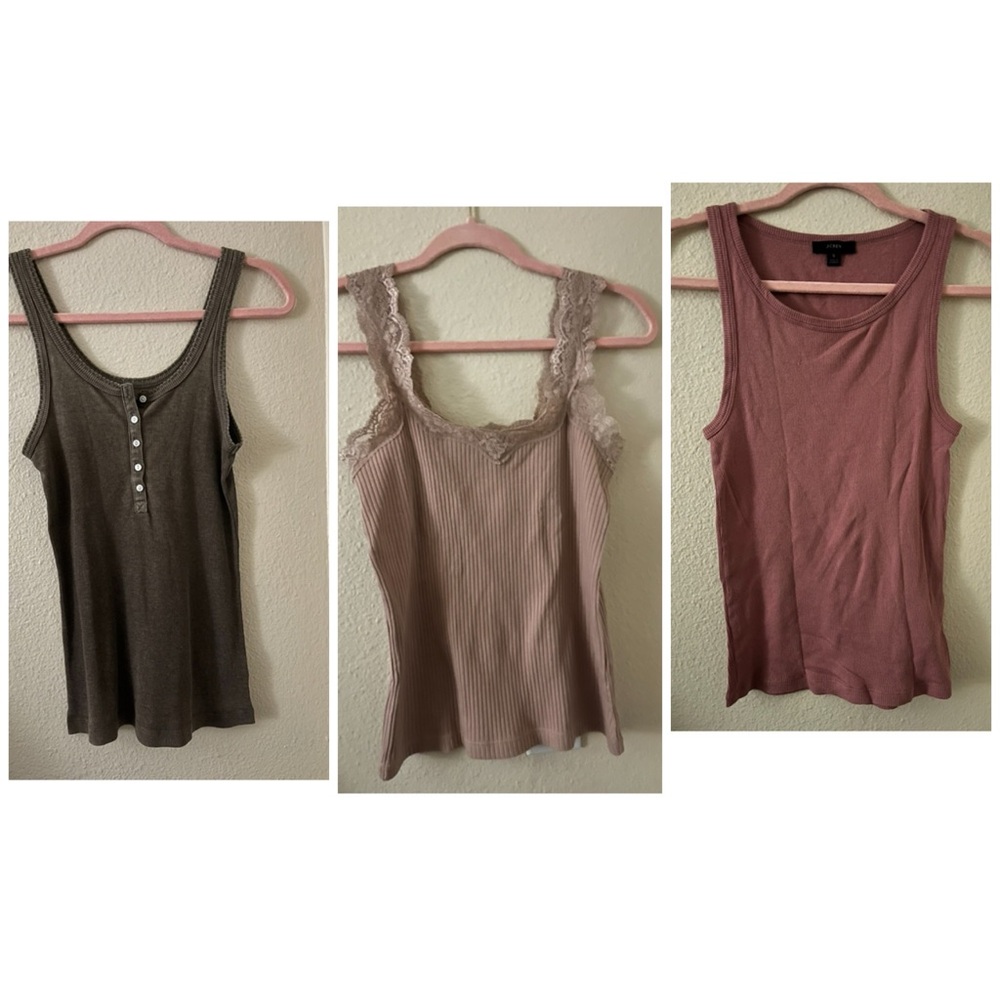 J. Crew Tank Tops - Brown, Nude Pink, Pink size small